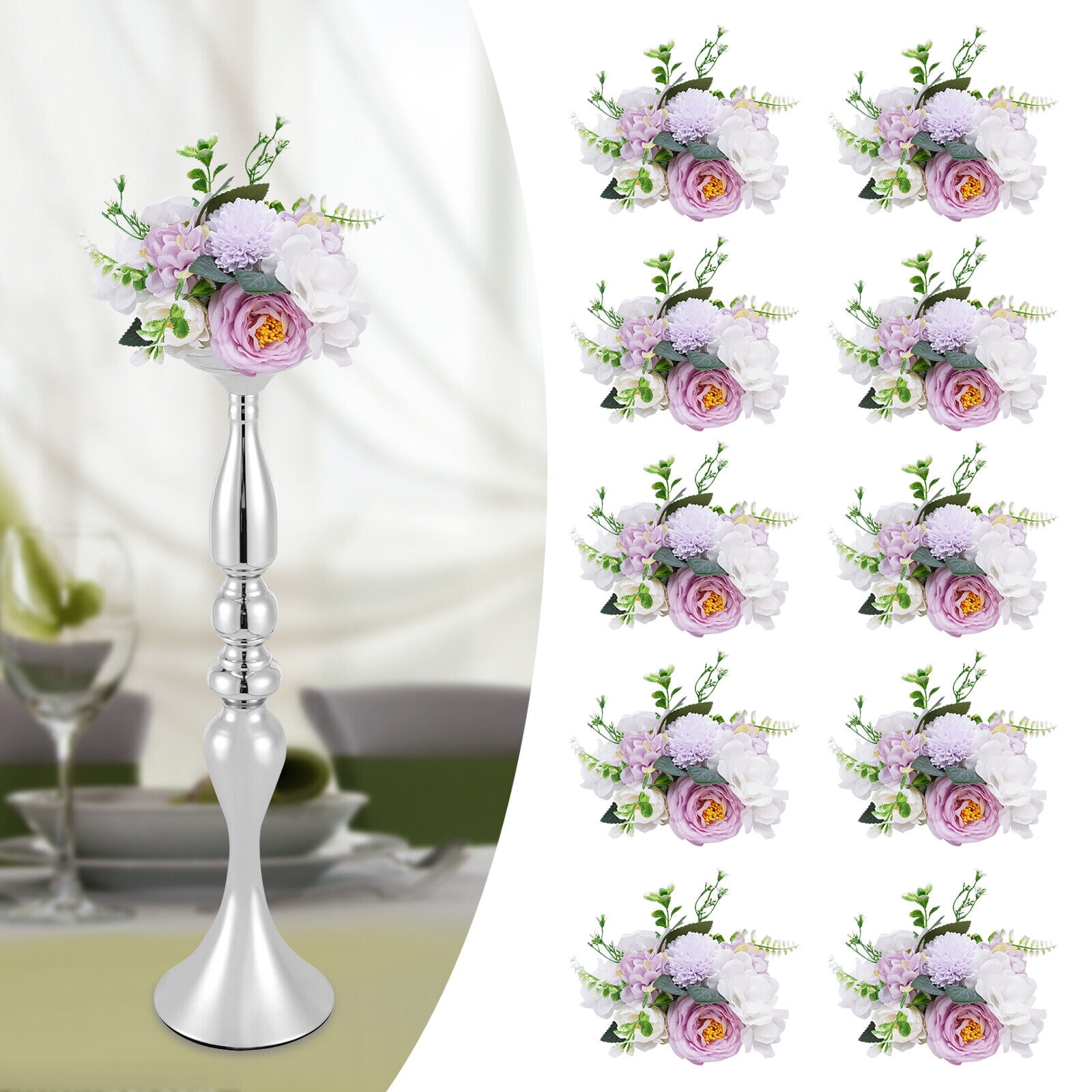 10-pack Artificial Flowers Arrangements Artificial Flower Bouquets Wedding Flower Balls for Centerpieces Decor
