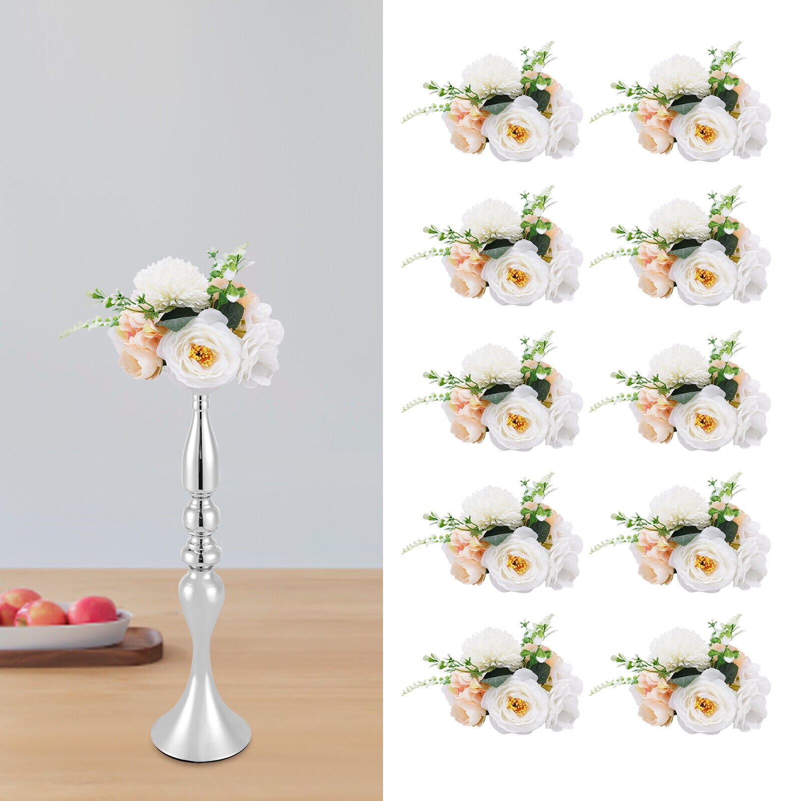 10-pack Artificial Flowers Arrangements Artificial Flower Bouquets Wedding Flower Balls for Centerpieces Decor