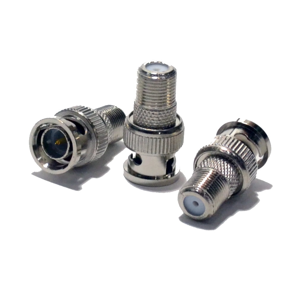 10 pack BNC Male to F Female Connector Adapter for Coaxial Cable CCTV