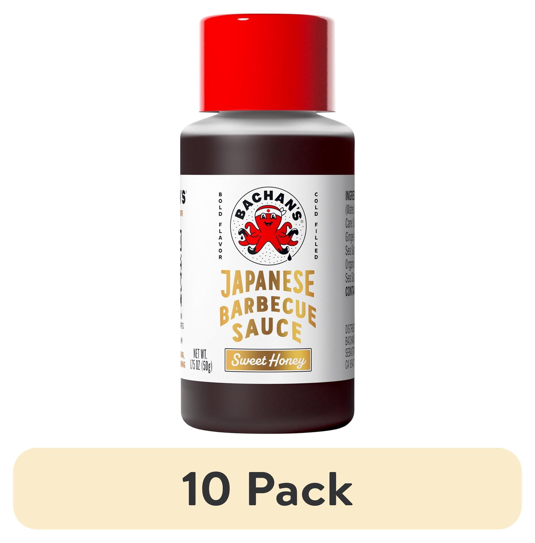 (10 pack) Bachan's Sweet Honey Japanese Barbecue BBQ Sauce, Mini 1.75oz Bottle - Bold, Fresh, Umami Flavor