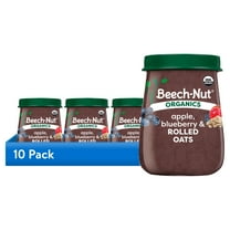 (10 pack) Beech-Nut Organics Stage 3 Organic Baby Food, Apple Blueberry & Oats, 4 oz Jar