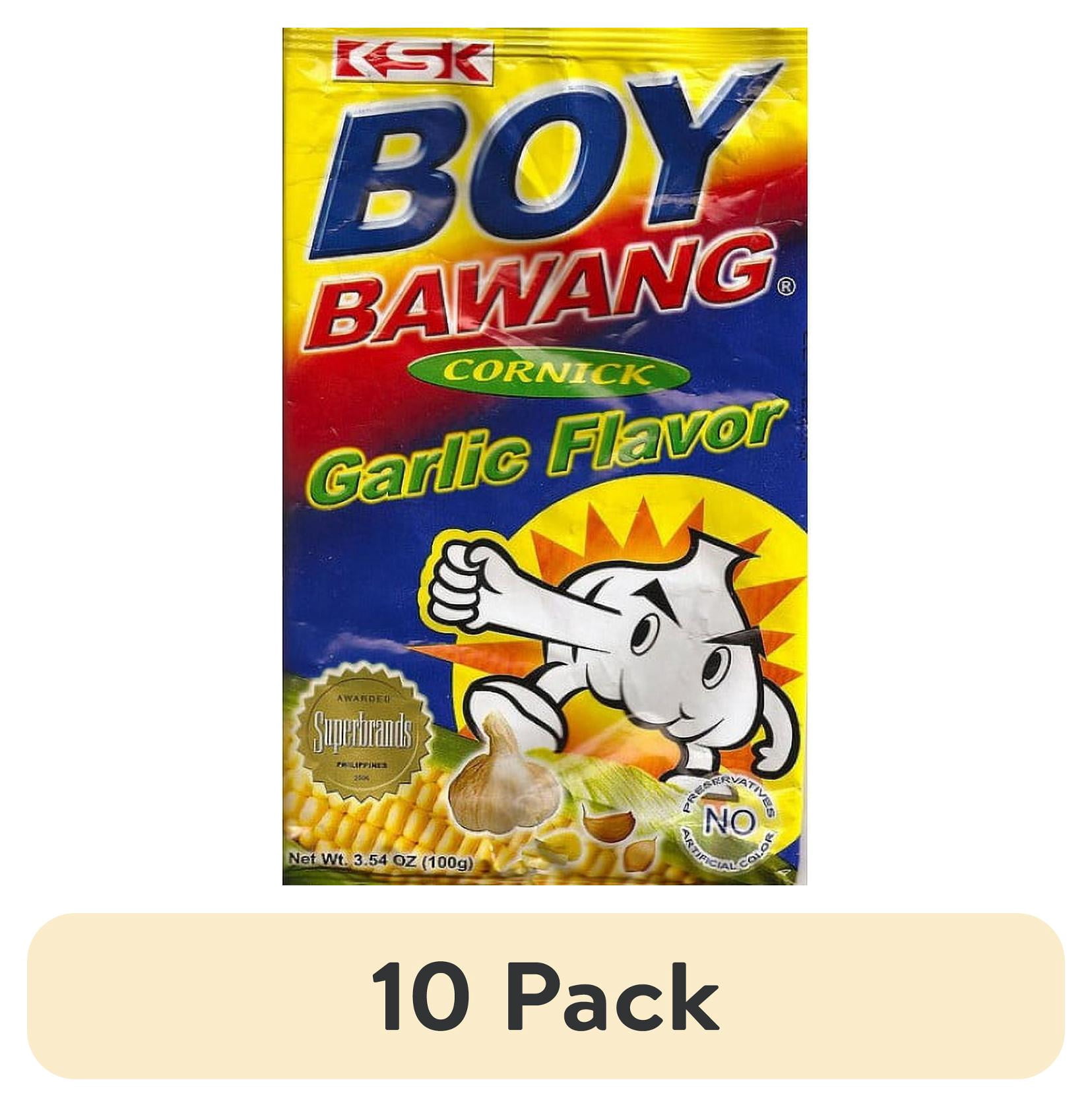 (10 pack) Boy Bawang Cornick Garlic Flavor, 3.54 oz