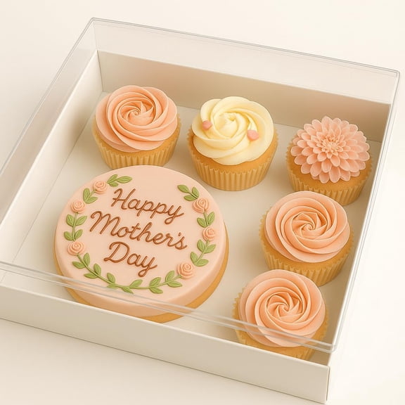 10 pack Cake and 5 Cupcakes Bento Box transparent and clear Dessert Storage Container with Lid Portable Box for Cakes & Cupcakes Treats BPA-Free Great for Birthdays & Parties