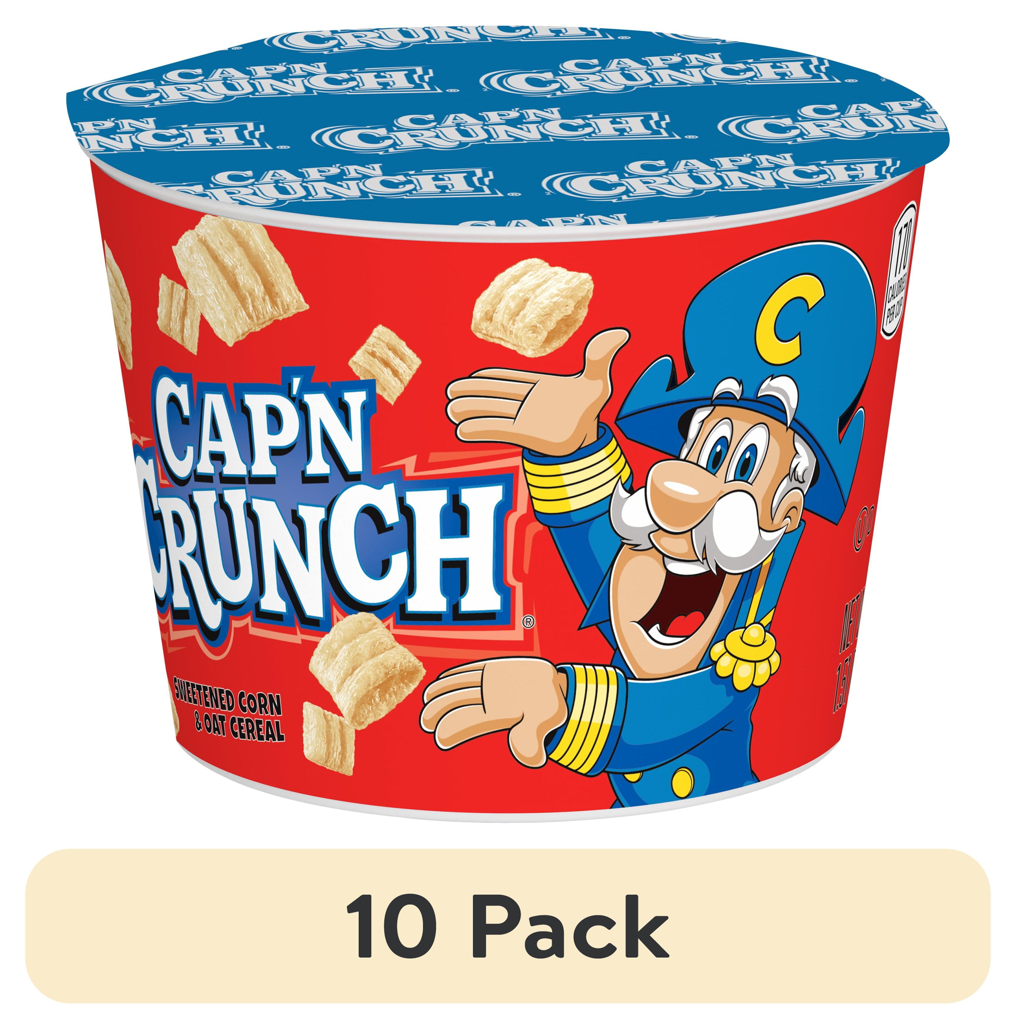 (10 pack) Cap'n Crunch Breakfast Cereal Original Express Cup, 1.51oz