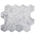 thumbnail image 1 of 10 pack Carrara Hexagon 10.25 in. x 9 in. Honed Metal Peel and Stick Tile for Kitchen and Bathroom (6.41 sq. ft./ Case), 1 of 4