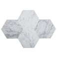 thumbnail image 1 of 10 pack Carrara Hexagon 10.25 in. x 9 in. Honed Peel and Stick Backsplash Tile for Kitchen and Bathroom (6.41 sq. ft./Case), 1 of 4