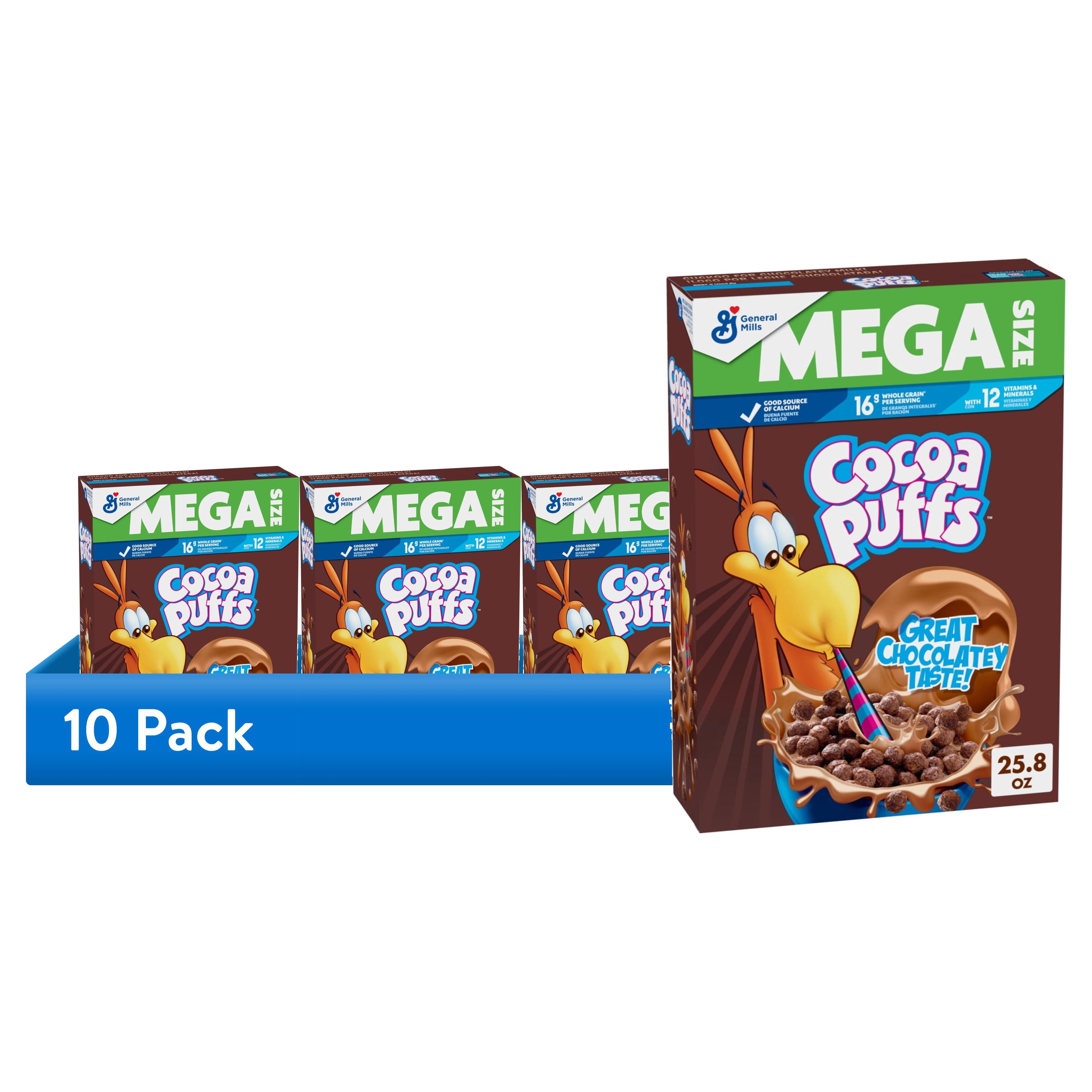 (10 pack) Cocoa Puffs, Chocolatey Breakfast Cereal, Mega Size, 25.8 oz