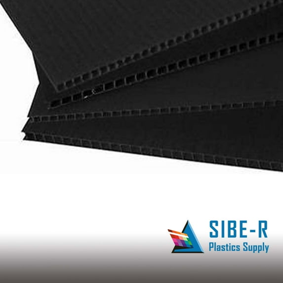 10 pack Corrugated Plastic 18x24 4mm Black