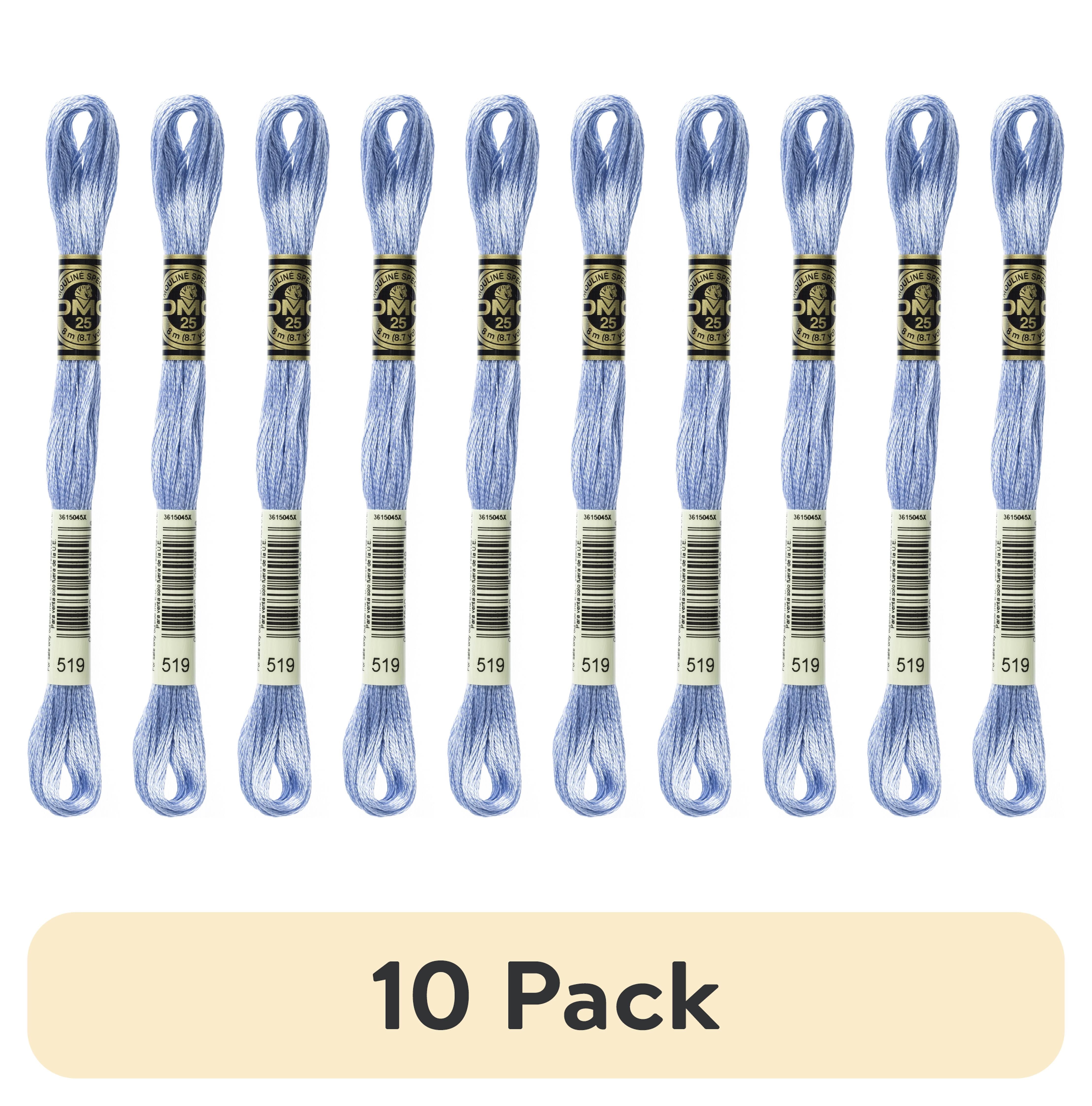 (10 pack) DMC Mouline 117-519 Six-Strand Embroidery Thread, Sky Blue, 8.7-Yards