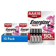(10 pack) Energizer MAX AAA Batteries (16 Pack), Triple A Alkaline Batteries