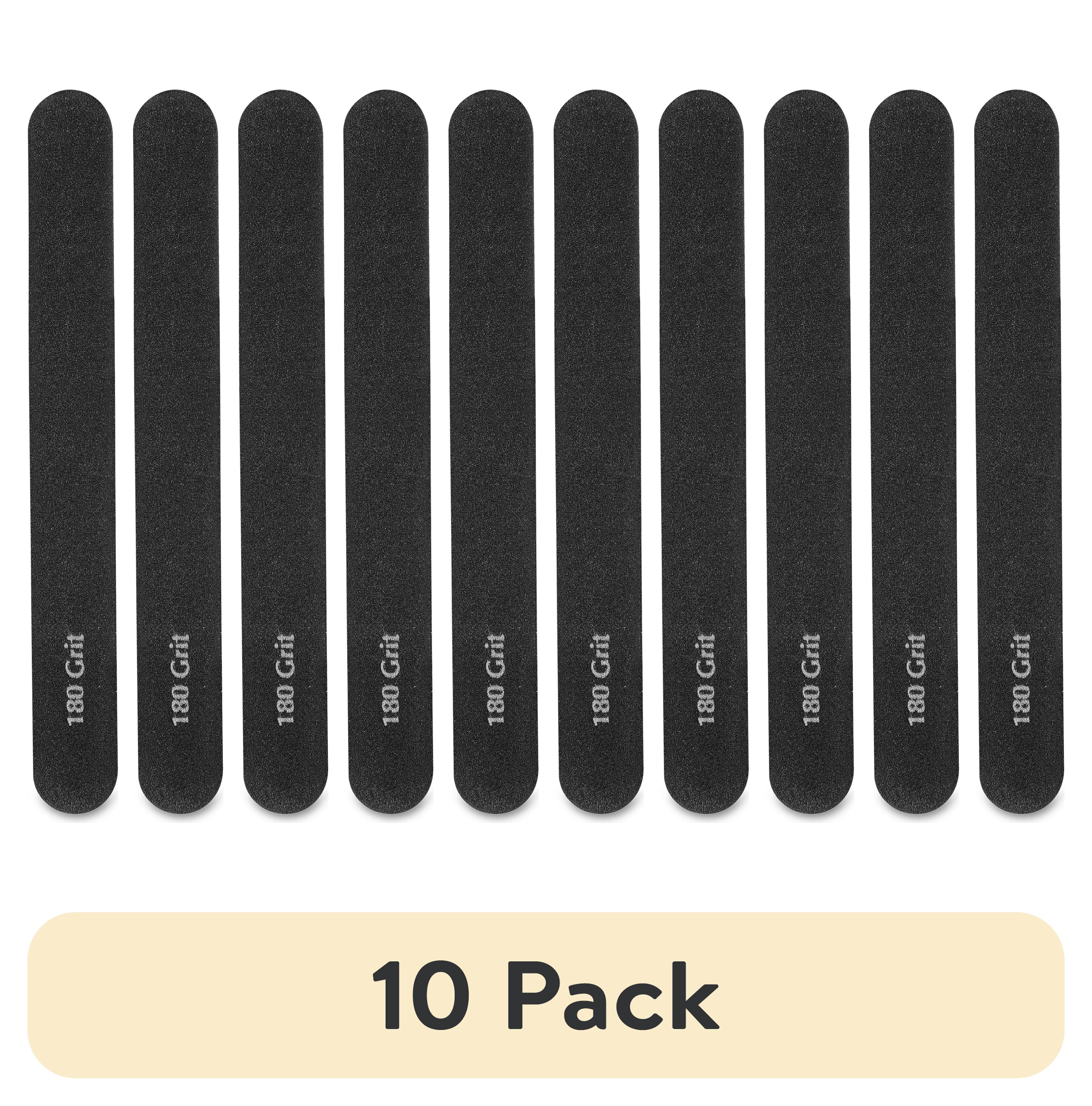 (10 pack) Equate 100/180-Grit Salon-Style Files, Black, 2 Count