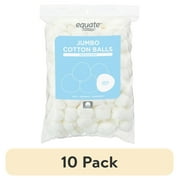 10 pack Equate Jumbo Cotton Balls, 200 Count