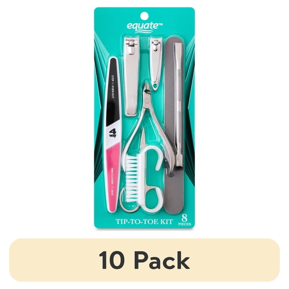 (10 pack) Equate Tip-to-Toe Pedicure Kit, 8 Pieces