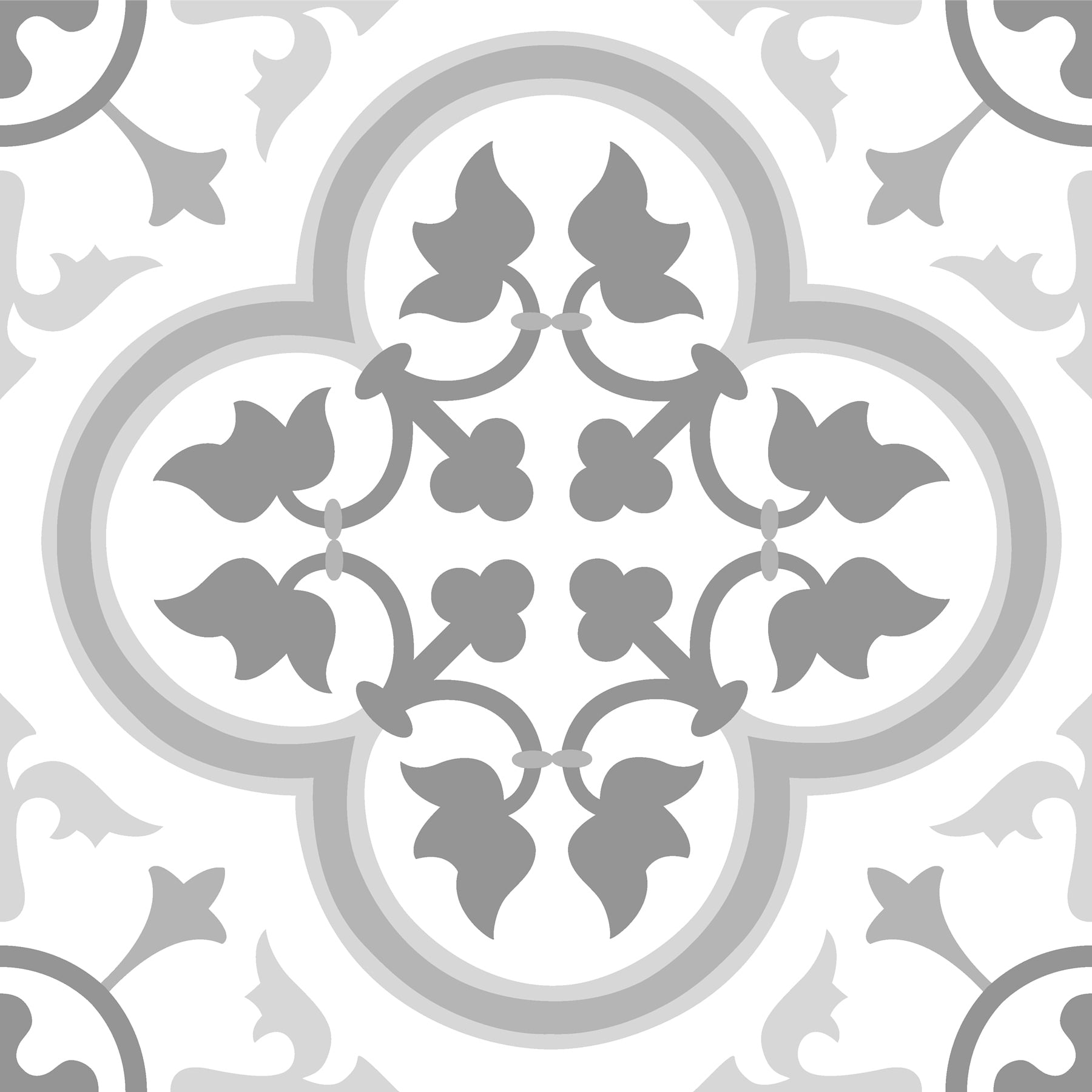 (10 pack) FloorPops Virgin Vinyl Grey FP2953 Remy Peel & Stick Floor Tiles