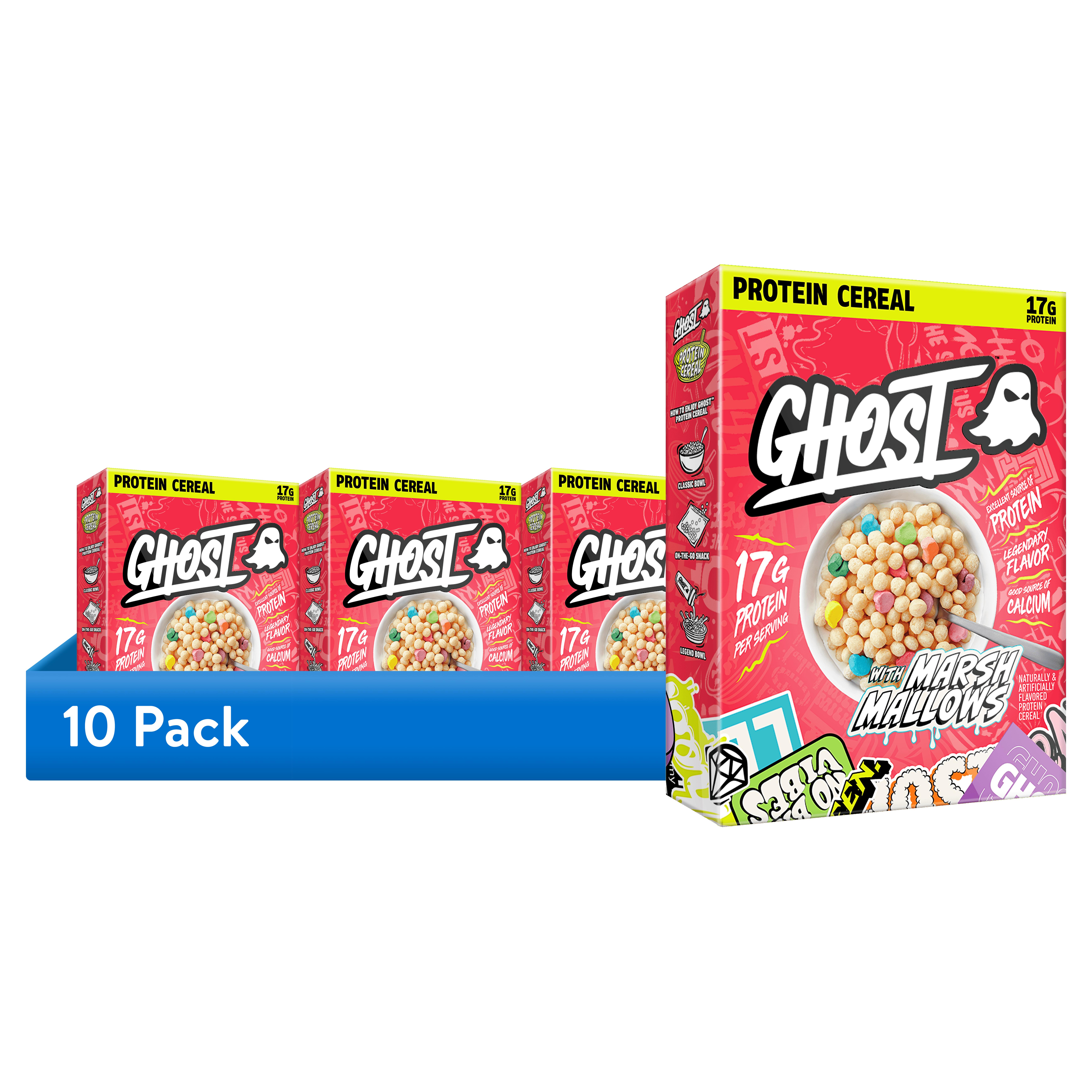 10 Pack GHOST Protein Cereal Marshmallows Flavor 17G Protein 9 4 10 Pack GHOST Protein Cereal Marshmallows Flavor 17G Protein 9 4