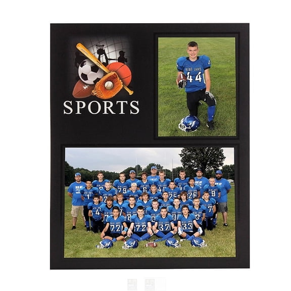 (10 pack) GROUP PORTRAIT ALL-SPORTS MATES Black cardstock 7x5 3-1 2 x 5 photo frame sold in 10 s - 5x7