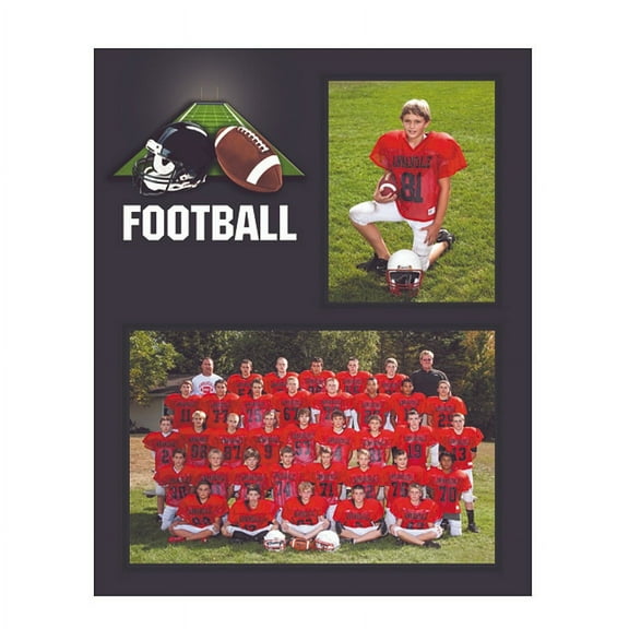 (10 pack) GROUP PORTRAIT FOOTBALL SPORTSMATES Black cardstock 7x5 3-1 2 x 5 photo frame sold in 10 s - 5x7