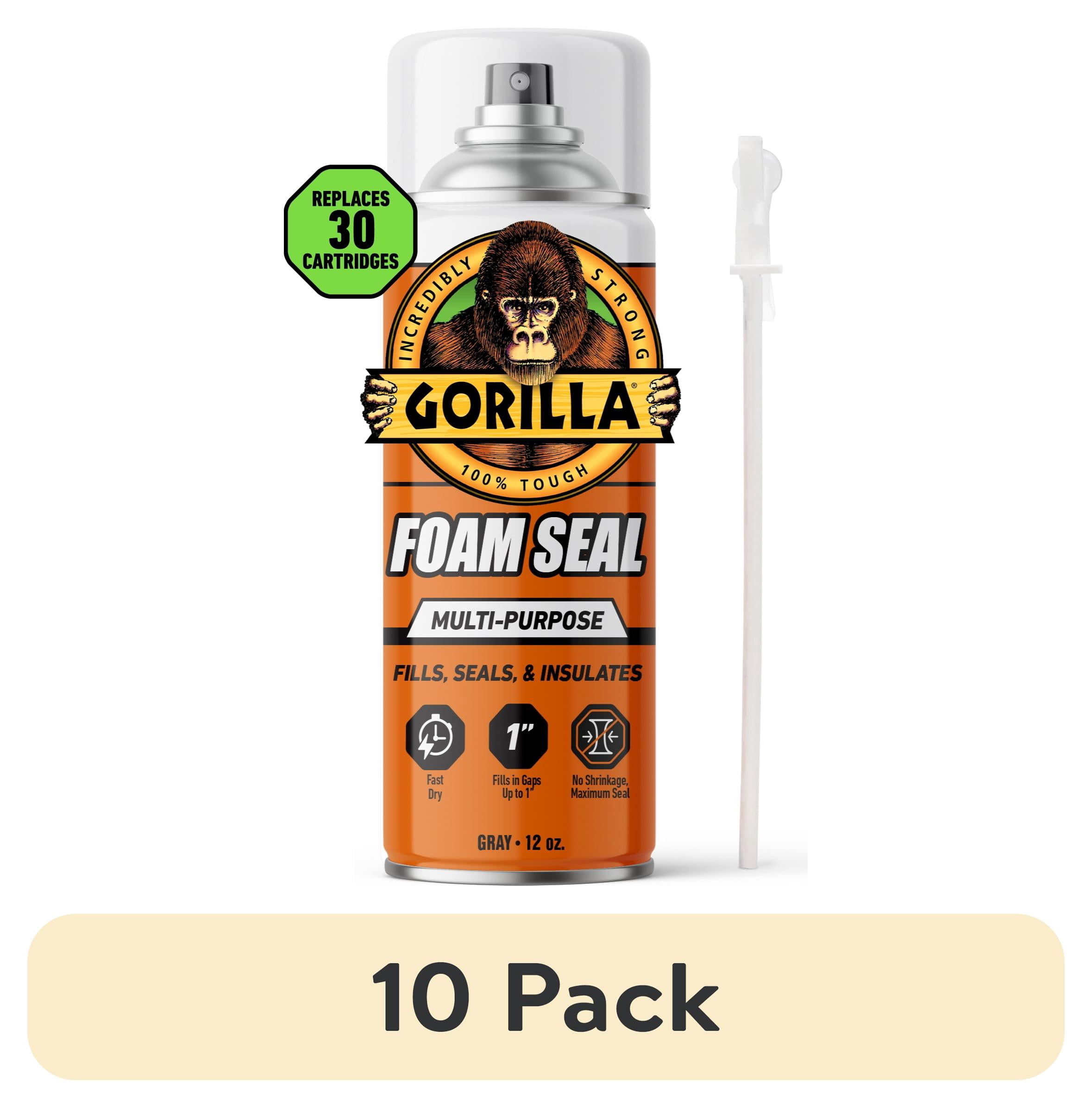 (10 pack) Gorilla Gray Foam Multipurpose Insulating Sealant 12 oz