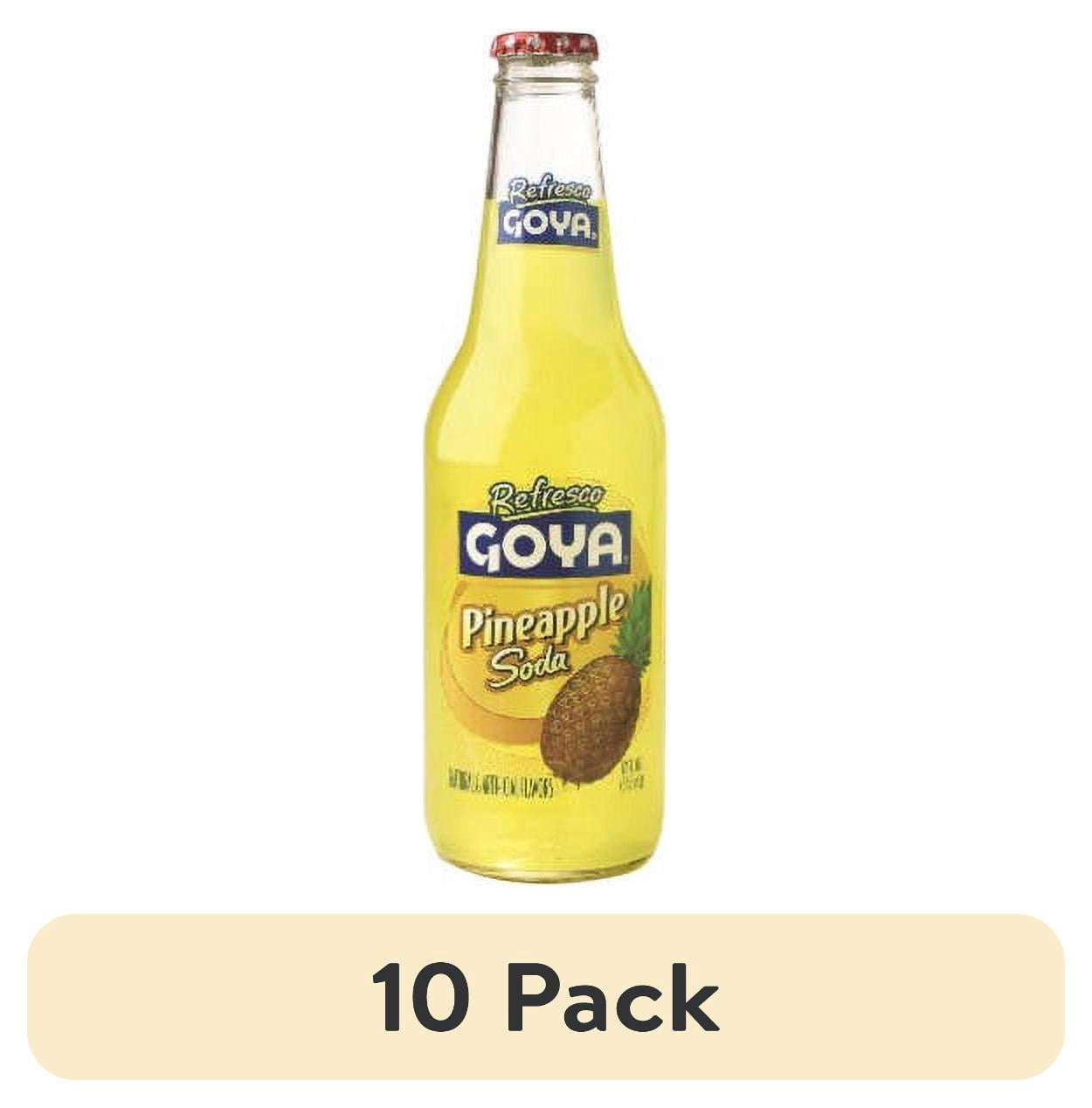 (10 pack) Goya Refresco Pineapple Soda, 12.0 FL OZ