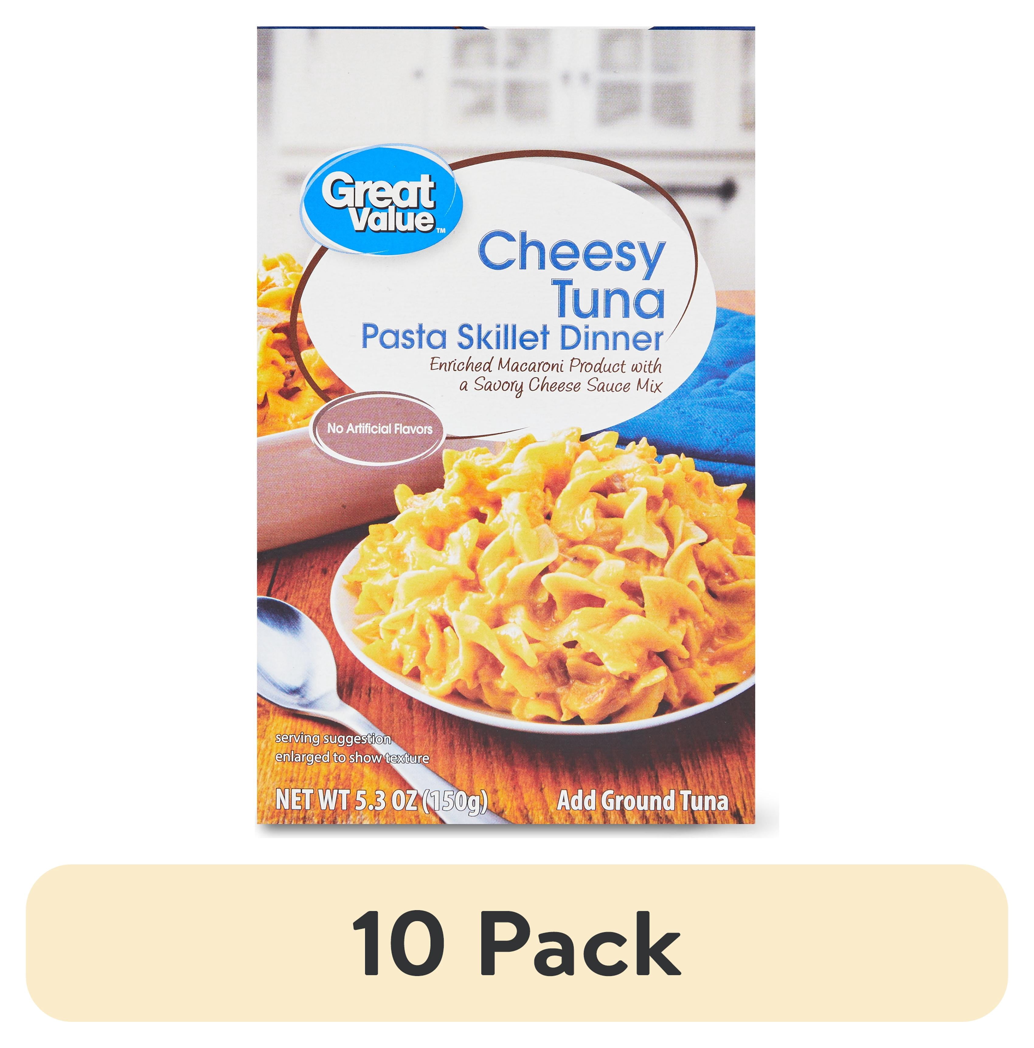 (10 pack) Great Value Cheesy Tuna Pasta Skillet Dinner, 5.3 oz