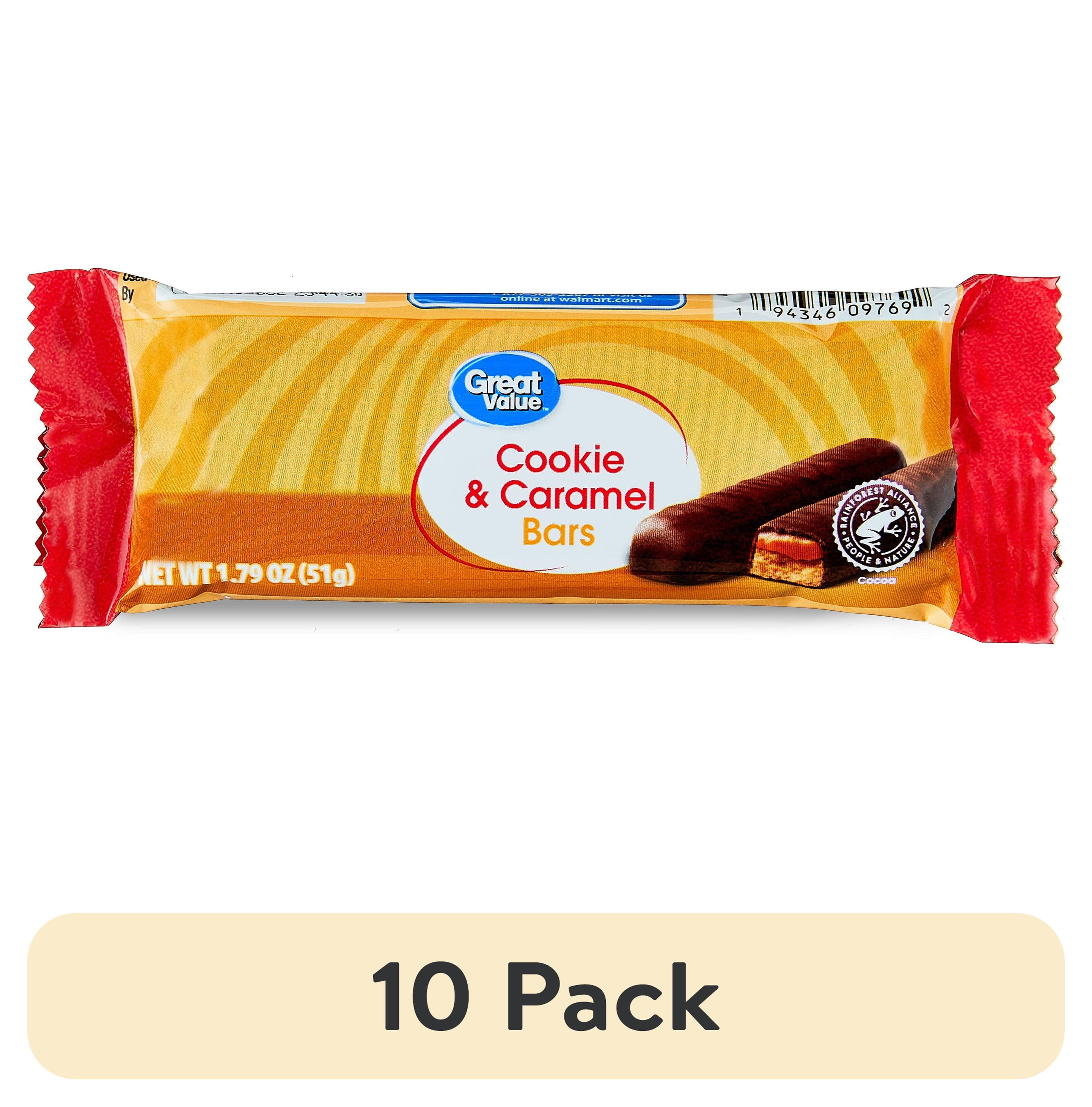 (10 pack) Great Value Cookie and Caramel Bars, 1.79 oz