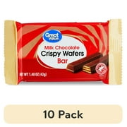 (10 pack) Great Value Milk Chocolate Crispy Wafer Bar, 1.48 oz