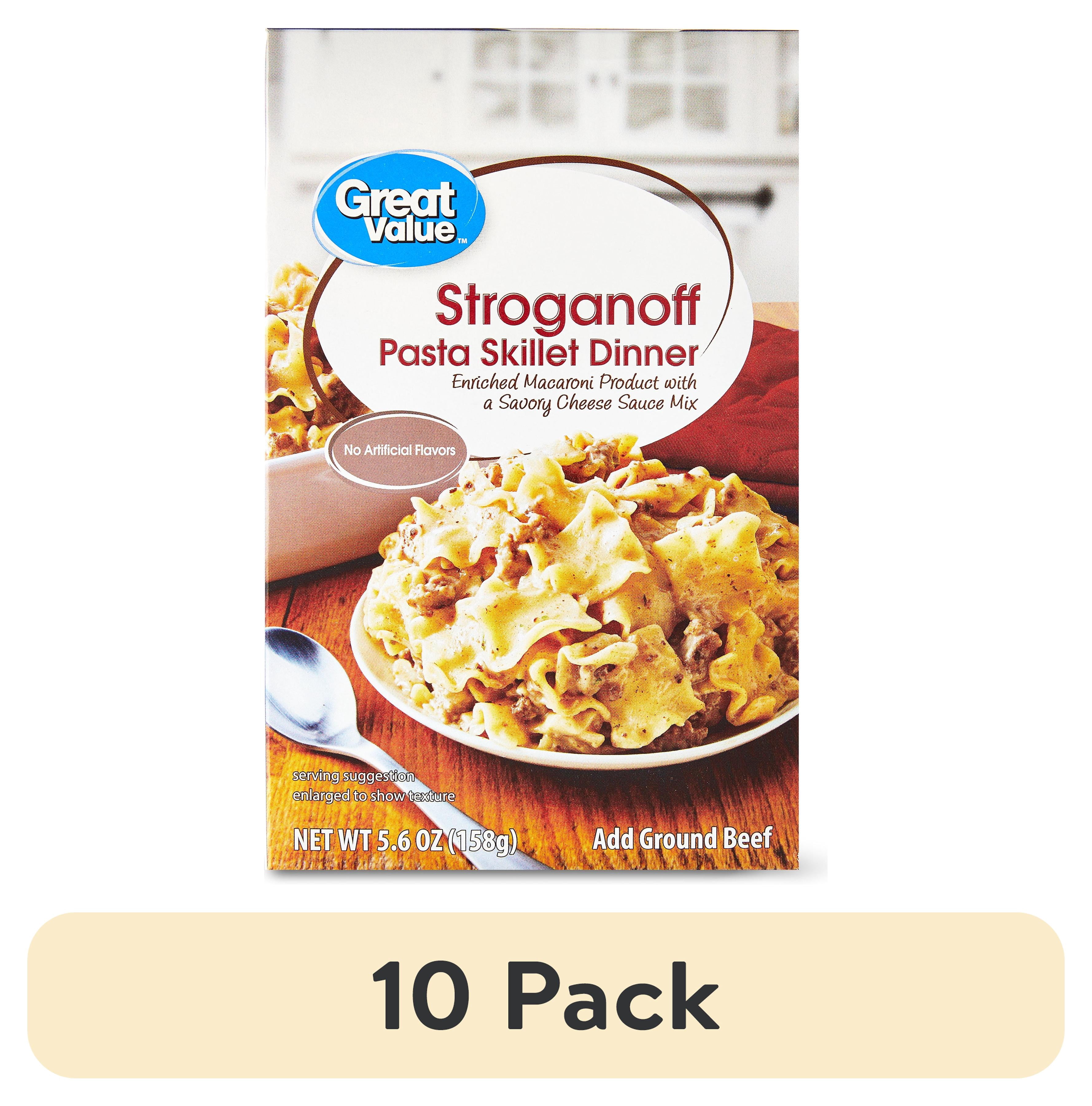 (10 pack) Great Value Stroganoff Pasta Skillet Dinner, 5.6 oz