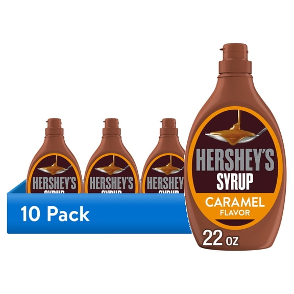 (10 pack) Hershey's Caramel Flavored Syrup, Bottle 22 oz