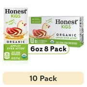 (10 pack) Honest Kids Organic Appley Ever After Fruit Juice, 6 fl oz, 8 Juice Boxes