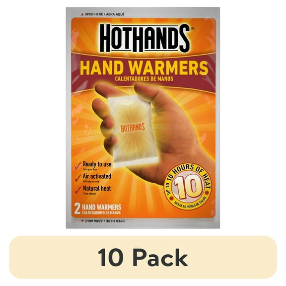 (10 pack) HotHands Hand Warmers, 1 Pair Pack up to 10 hours of heat