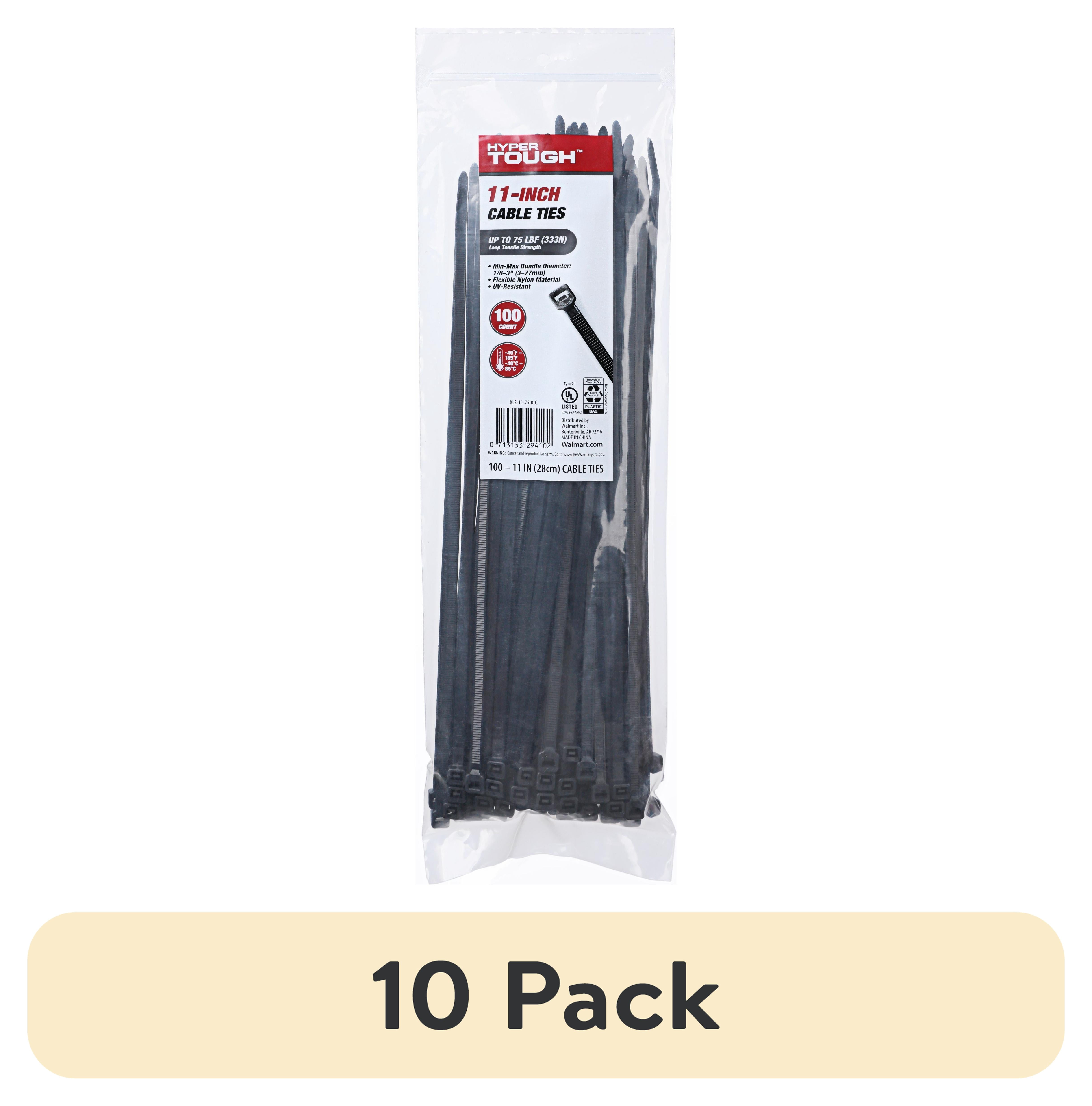 14-Inch Heavy-Duty Zip Ties - 100 Pack, 50lb Strength, UV Resistant Black Cable Ties For Indoor & Outdoor Projects