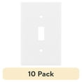 thumbnail image 1 of (10 pack) Hyper Tough Oversized Wallplate, Single Switch, White Nylon, 2.8in, 53150, 1 of 8