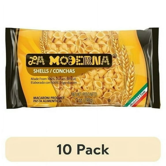 (10 pack) La Moderna Shells Macaroni Pasta, 7.05 oz