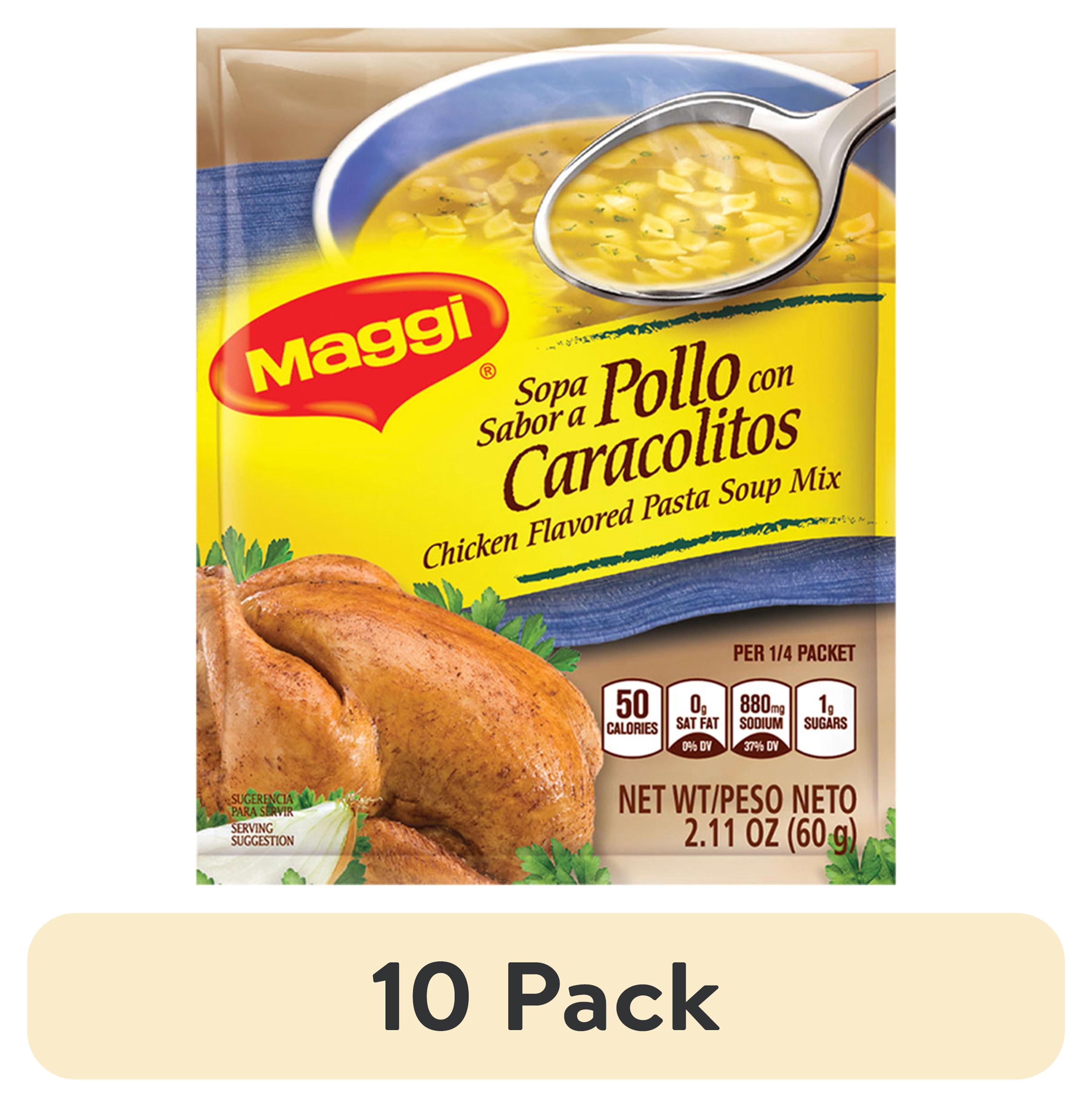 (10 pack) MAGGI Dehydrated Chicken Noodle Soup with Seashell Pasta, 1.79 oz
