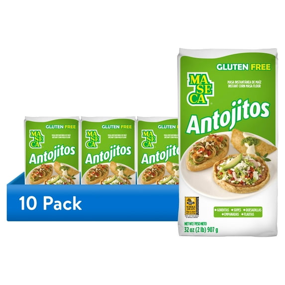(10 pack) MASECA Antojitos Instant Corn Masa Flour 2 Lb Bag