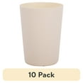 thumbnail interactive-video image 1 of (10 pack) Mainstays - Cream Round Plastic Tumbler, 18-Ounce, 1 of 8