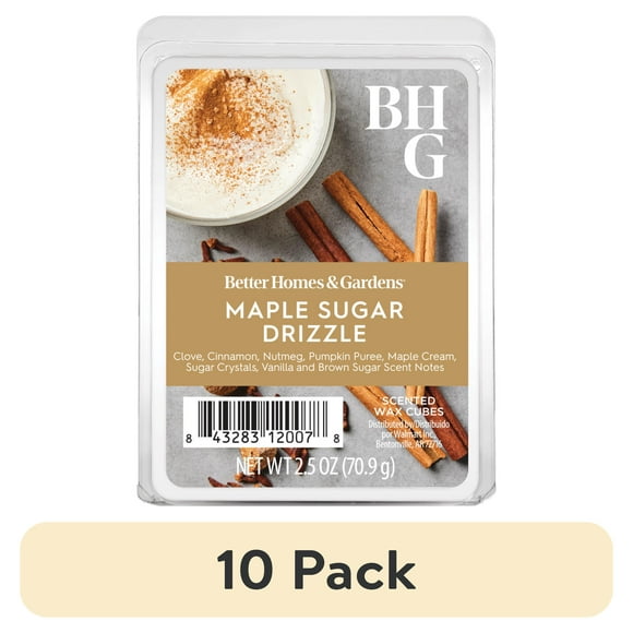 (10 pack) Maple Sugar Drizzle Scented Wax Melts, Better Homes & Gardens, 2.5 Oz (1-Pack)