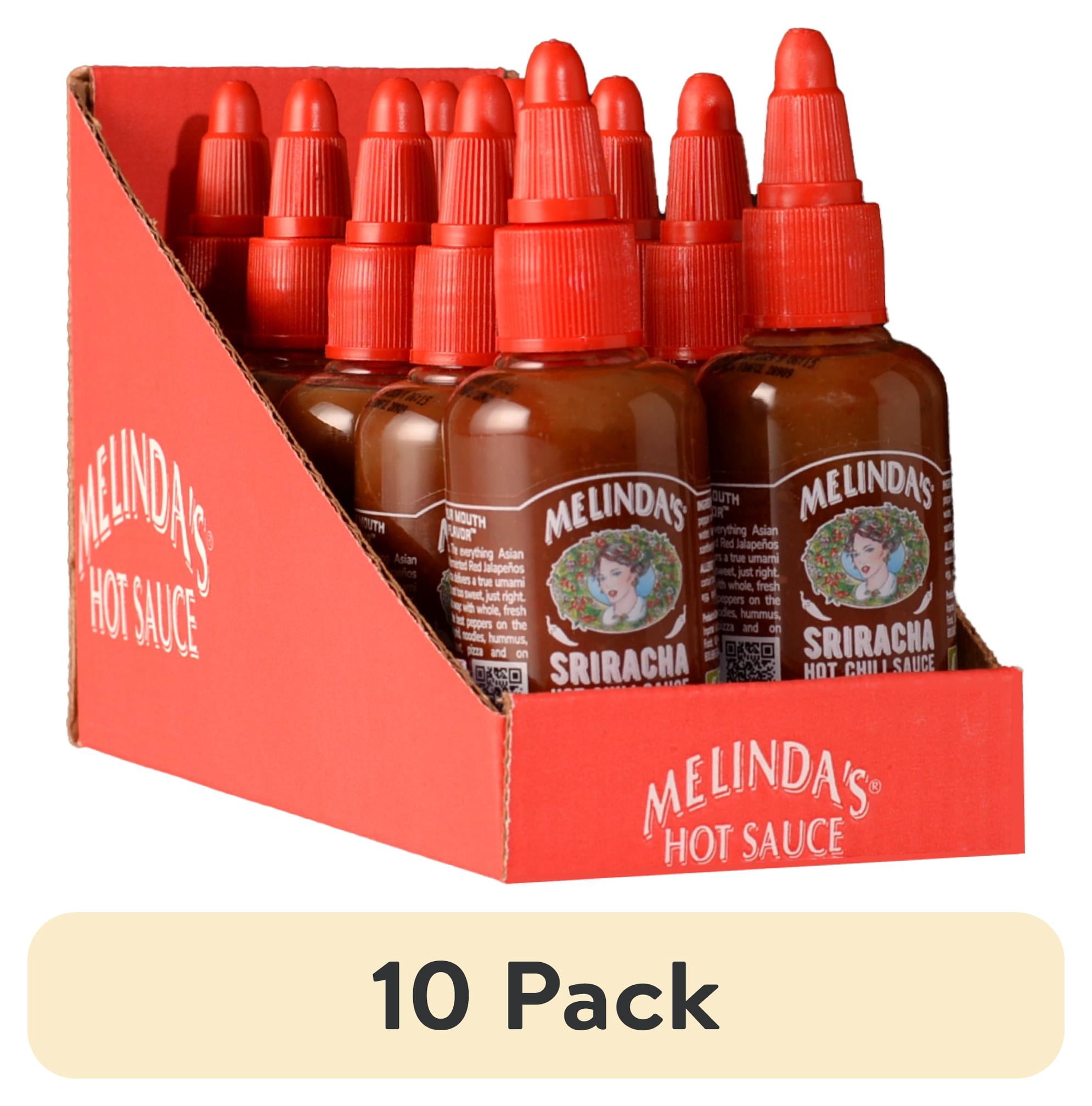 (10 pack) Melinda's Foods Sriracha Hot Chili Sauce, Fermented Red Jalapeños & Garlic