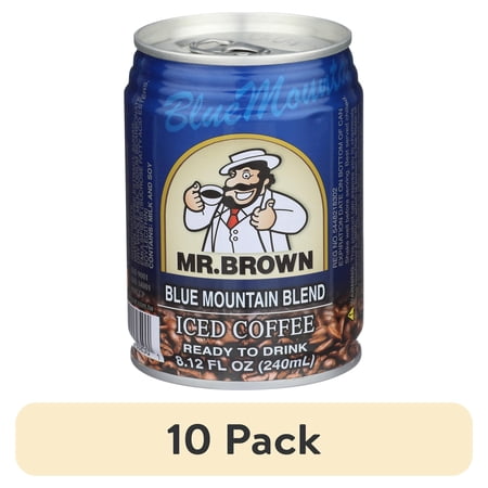(10 pack) Mr. Brown Blue Mountain Blend Iced Coffee, 8.12 fl oz Can
