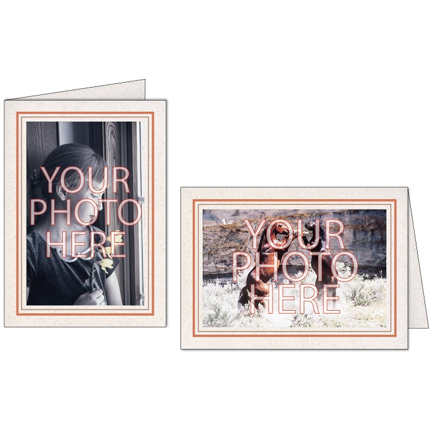 (10 pack) Natural Terracota Sandstone Double Border Photo Insert Card ...