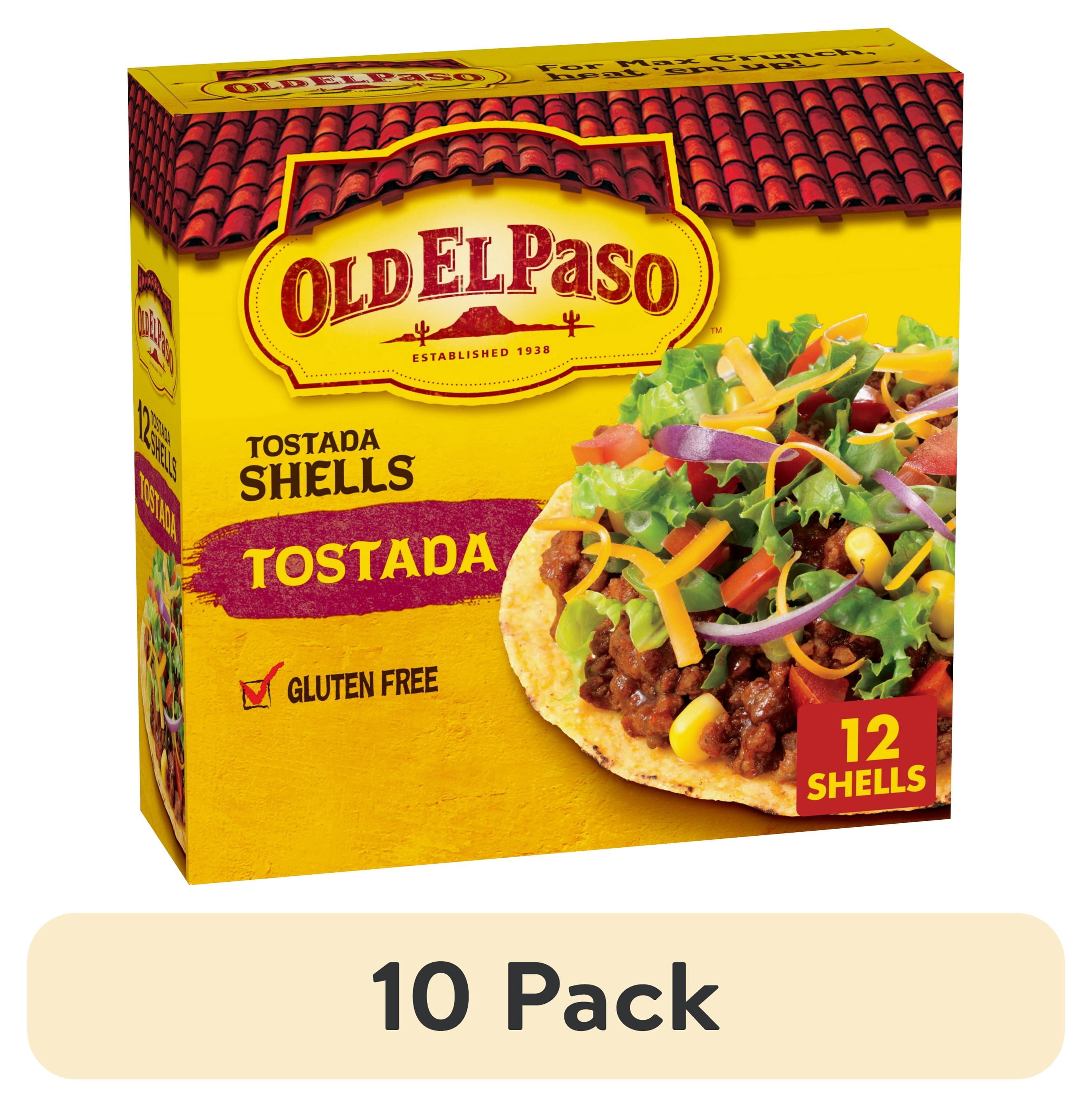 10 pack) Old El Paso Tostada Shells, Gluten Free, Meal Prep, 12 Ct