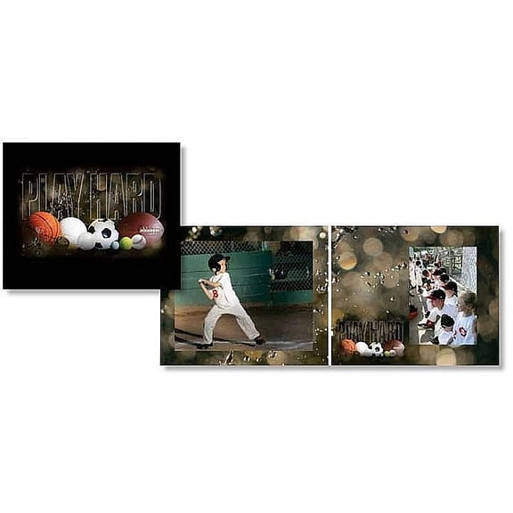 (10 pack) PLAY HARD 7x5 5x7 Photo Folder Sold in 10s - 5x7