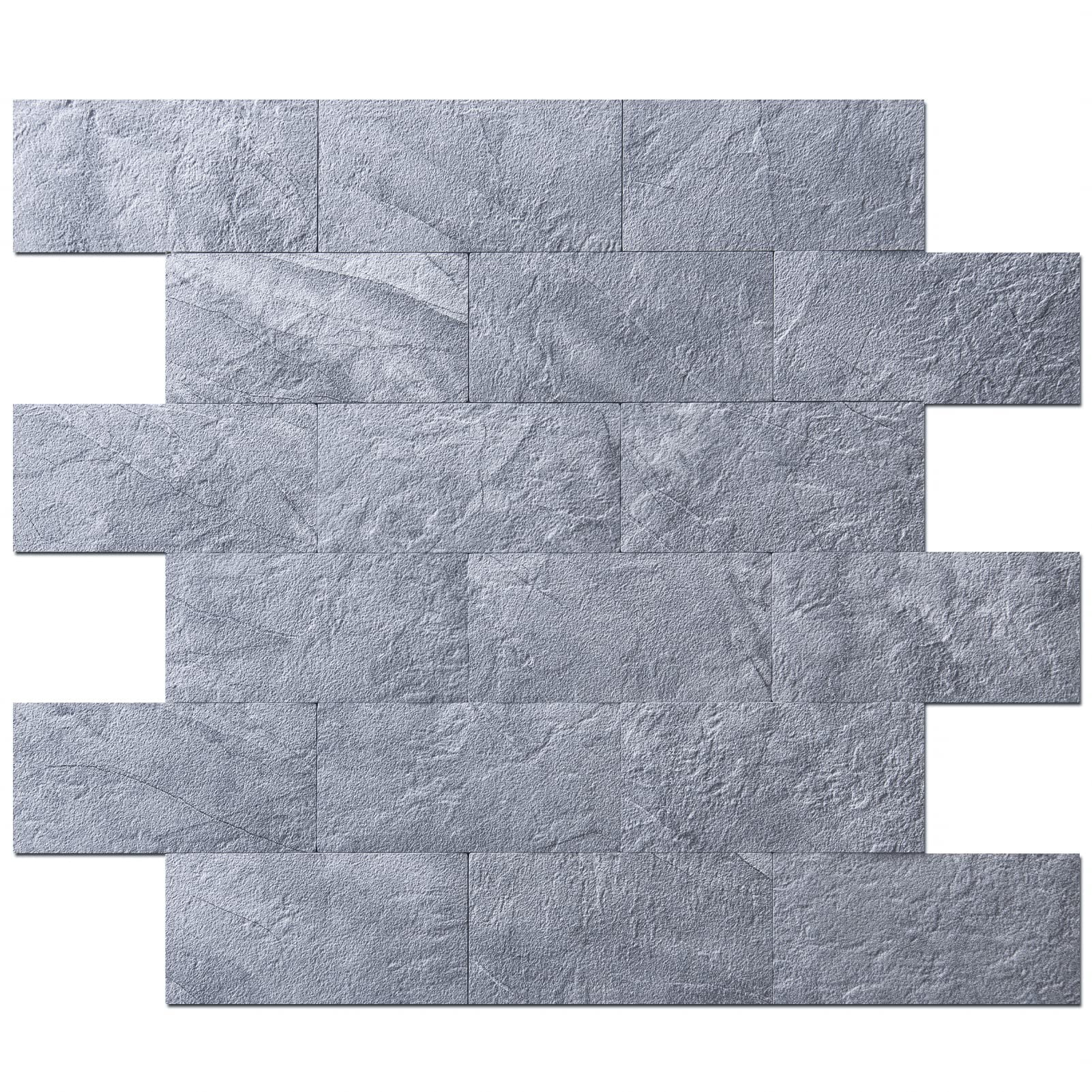 10-pack Peel And Stick Backsplash Tile For Kitchen Bathroom Fireplace Vanitity  Self-adhesive Wall In Blue Grey