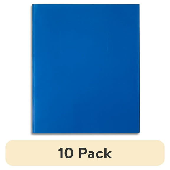 (10 pack) Pen+Gear 3-Prong Letter Size Paper Folder, Blue