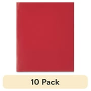 (10 pack) Pen+Gear 3-Prong Paper Folder, Solid Red Color, Letter Size