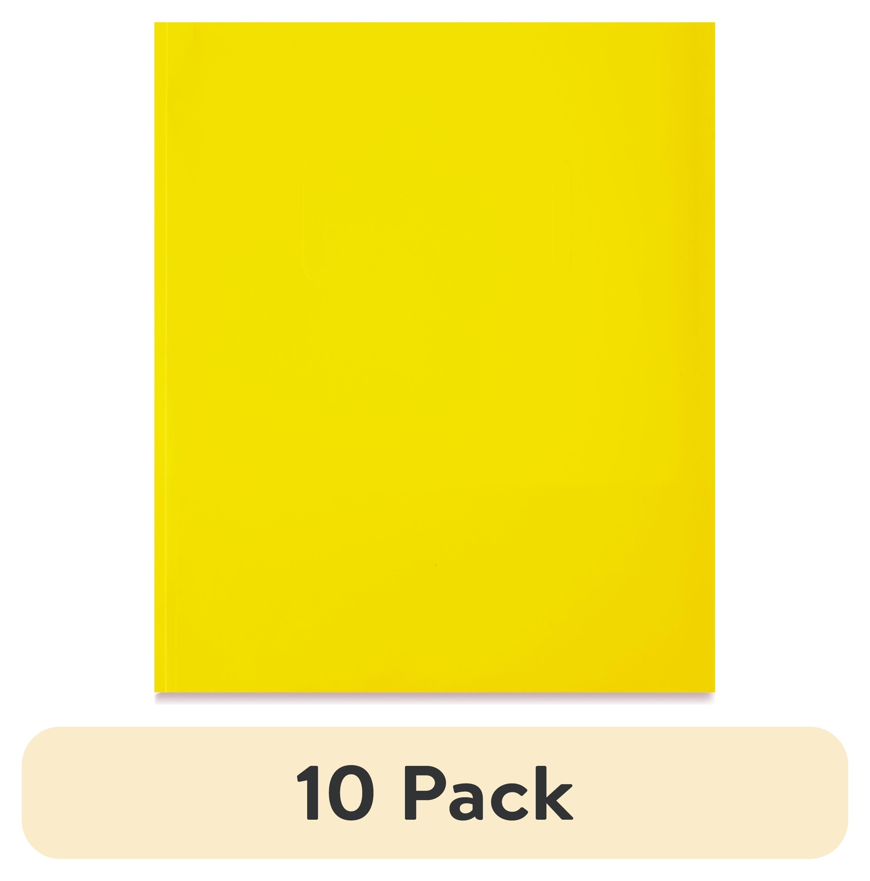 (10 pack) Pen+Gear 3-Prong Paper Folder, Solid Yellow Color, Letter ...