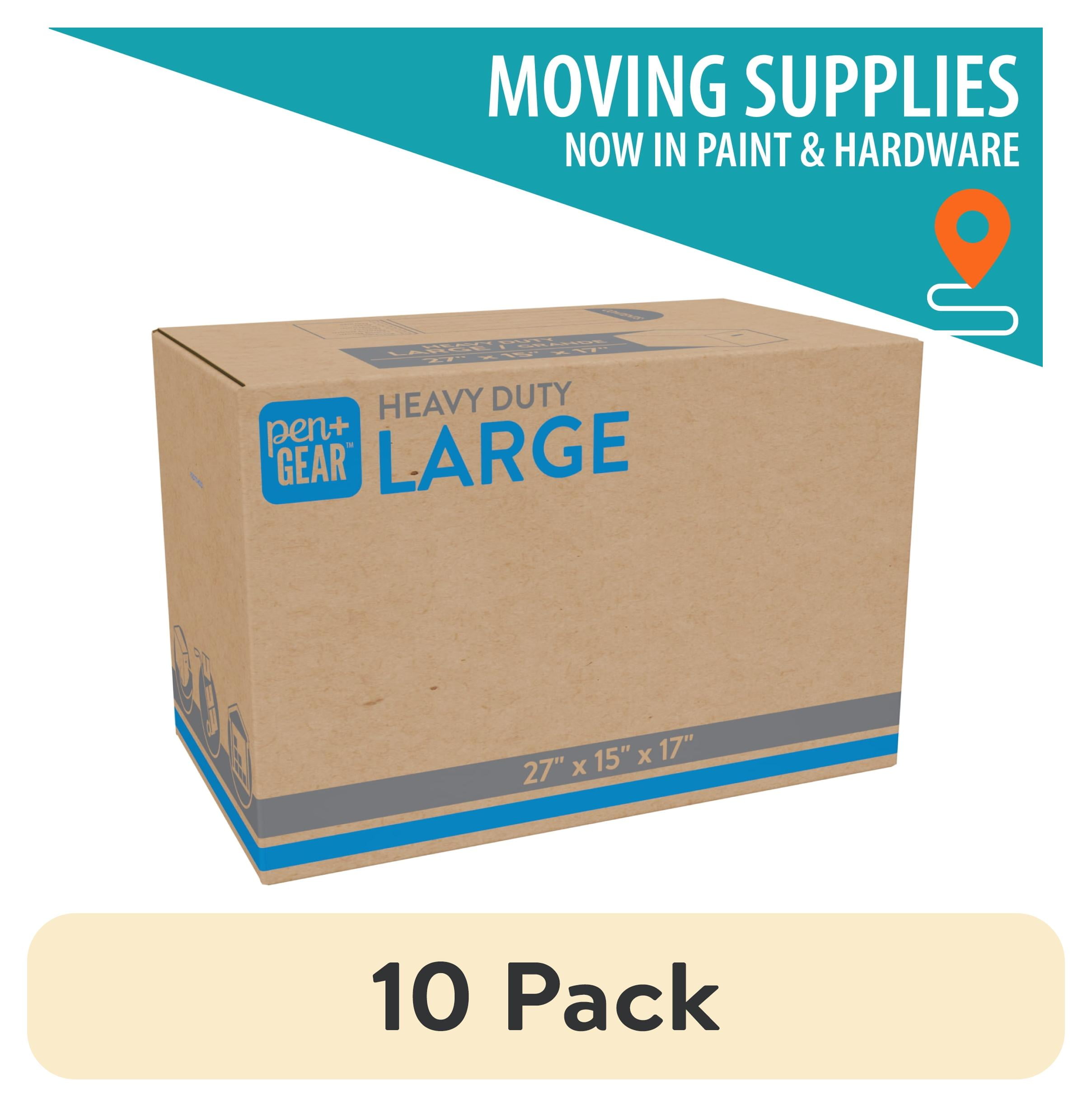 (10 pack) Pen+Gear Large Heavy Duty Kraft Moving Boxes, 27L x 15W x 17H