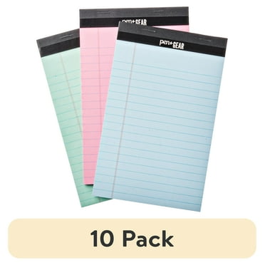 (10 pack) Pen + Gear Legal Pads Pastel Color Paper, 50 Sheets, 3 Count