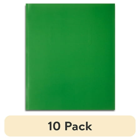 (10 pack) Pen+Gear Letter Size 3-Prong Paper Folder, Green