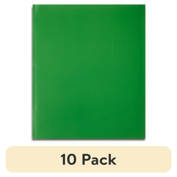 (10 pack) Pen+Gear Letter Size 3-Prong Paper Folder, Green
